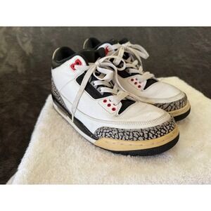 Jordan 3 Retro Infrared 23 White Black Wolf Grey 136064-123 Mens Size 7.5